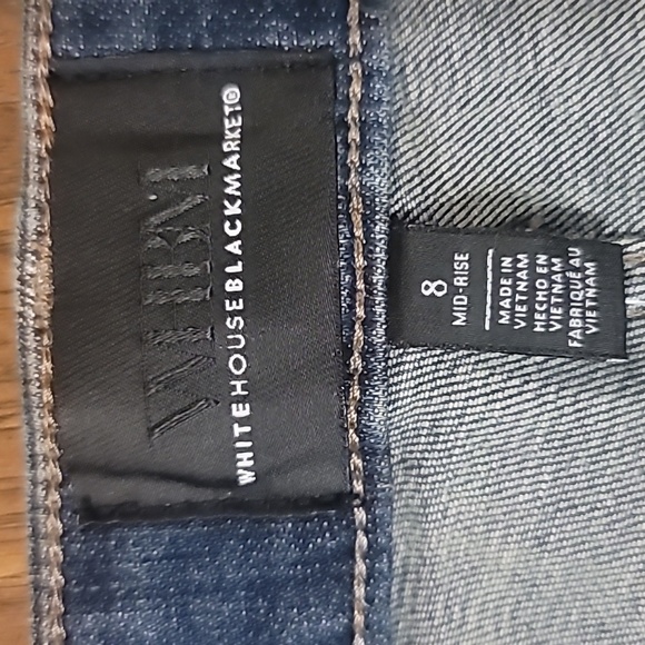 WHBM Dark Denim Girlfriend Jeans - Picture 4 of 9